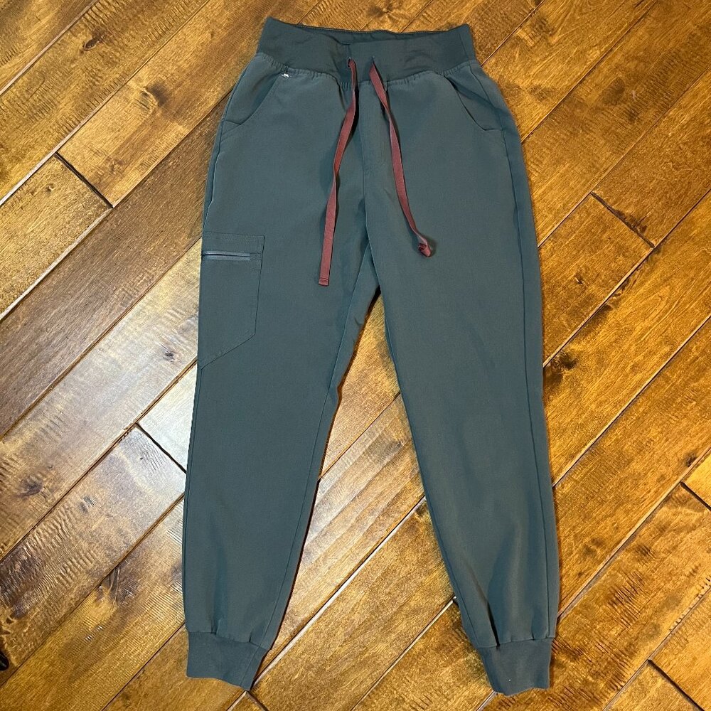 Figs High Waist Zamora Jogger Scrub Pants Nurse Doctor 4889 Bonsai Gray Size XS